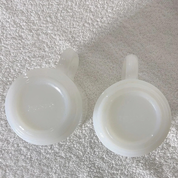 Vintage Glassbake Heat Resistant Milk Glass Bob Miller Trucking LTD. Mugs x2 - Picture 7 of 12